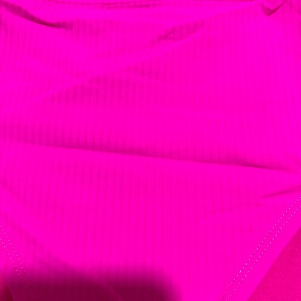 California Waves Plus Size 3 (22/24) Fuchsia Banded Hi-Waisted Bikini Bottom NEW - Picture 6 of 8